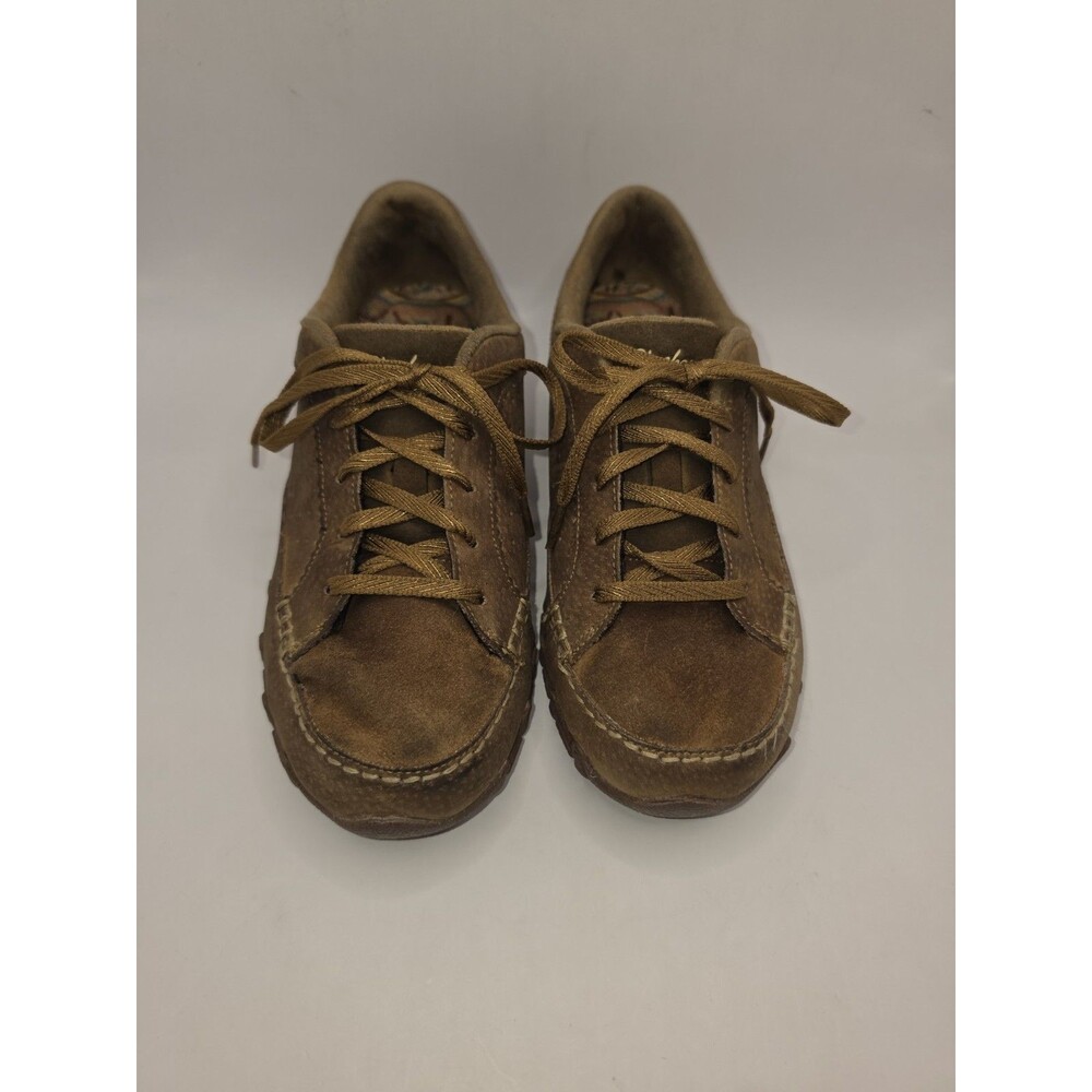 Skechers Relaxed Fit Bikers Curbed Suede Walking Sneakers Brown Womens 7 - Picture 6 of 9